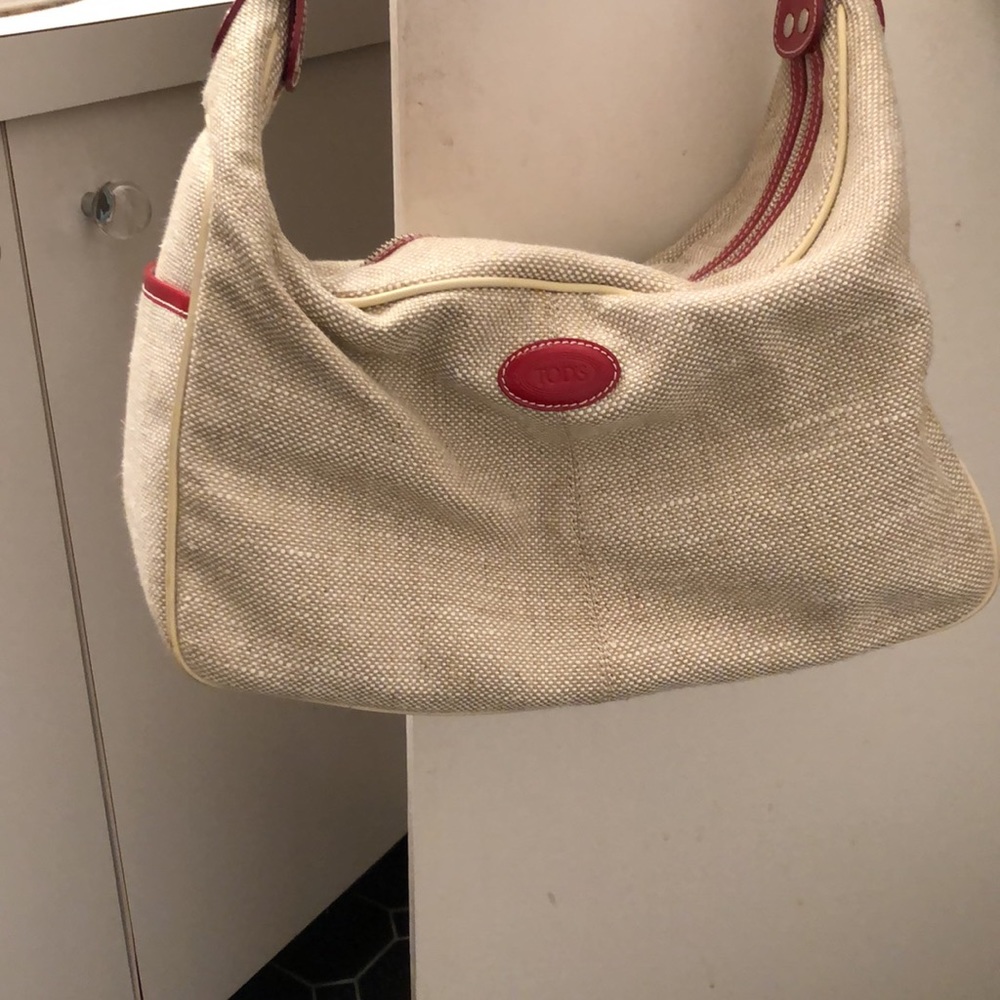 Tods Hobo canvas/leather handbag